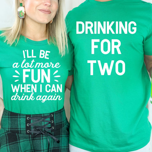  Couples St Patricks Day Pregnancy Announcement Shirt