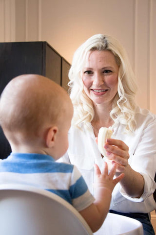 Abbey Sharp feeding baby