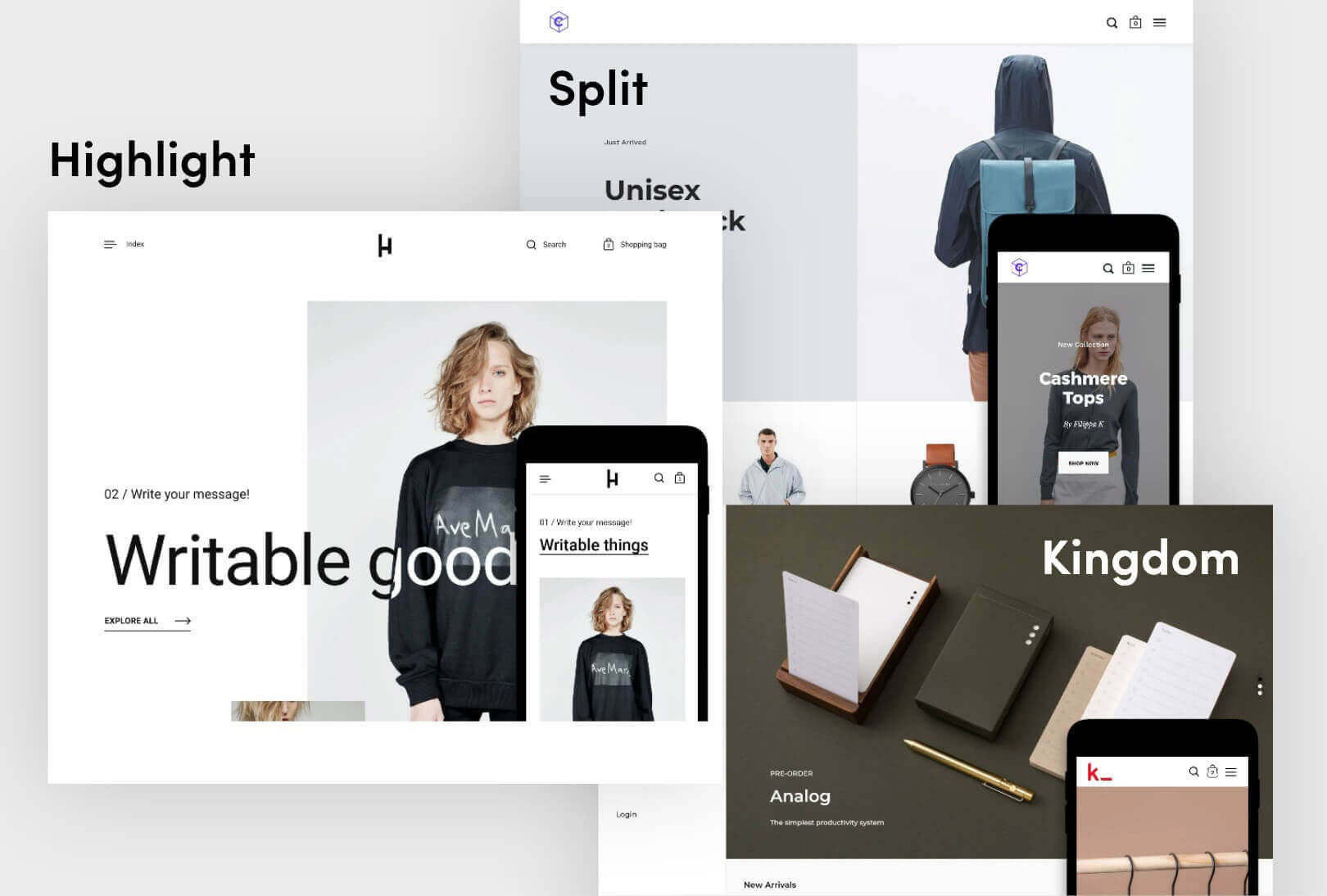 Shopify Online Store 2.0 Highlight theme