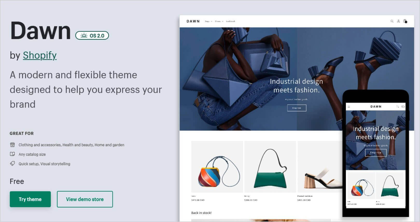 Shopify Online Store 2.0 Dawn Theme