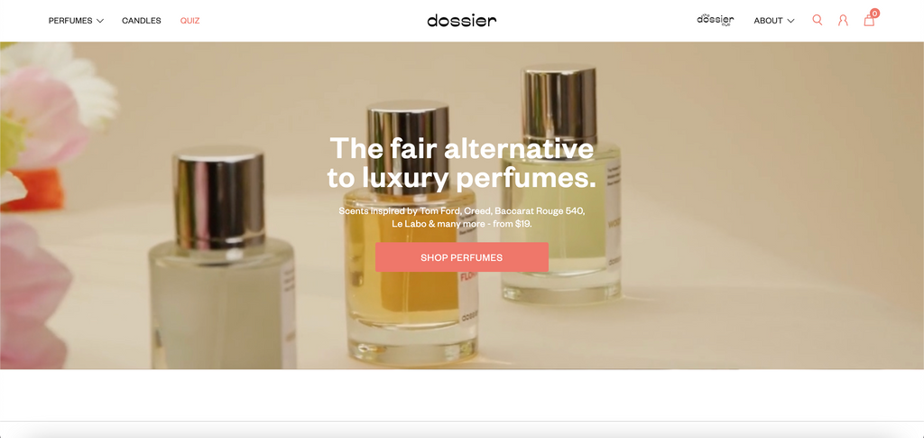 Dossier Perfume Homepage