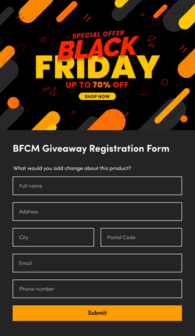BFCM Donation form