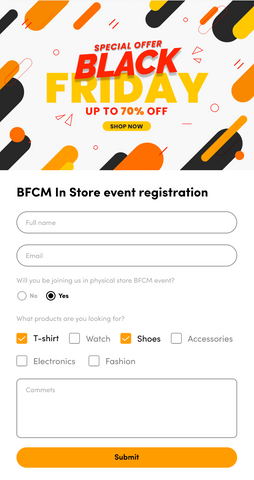 BFCM Event Form