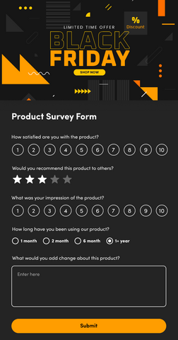 BFCM Product survey form