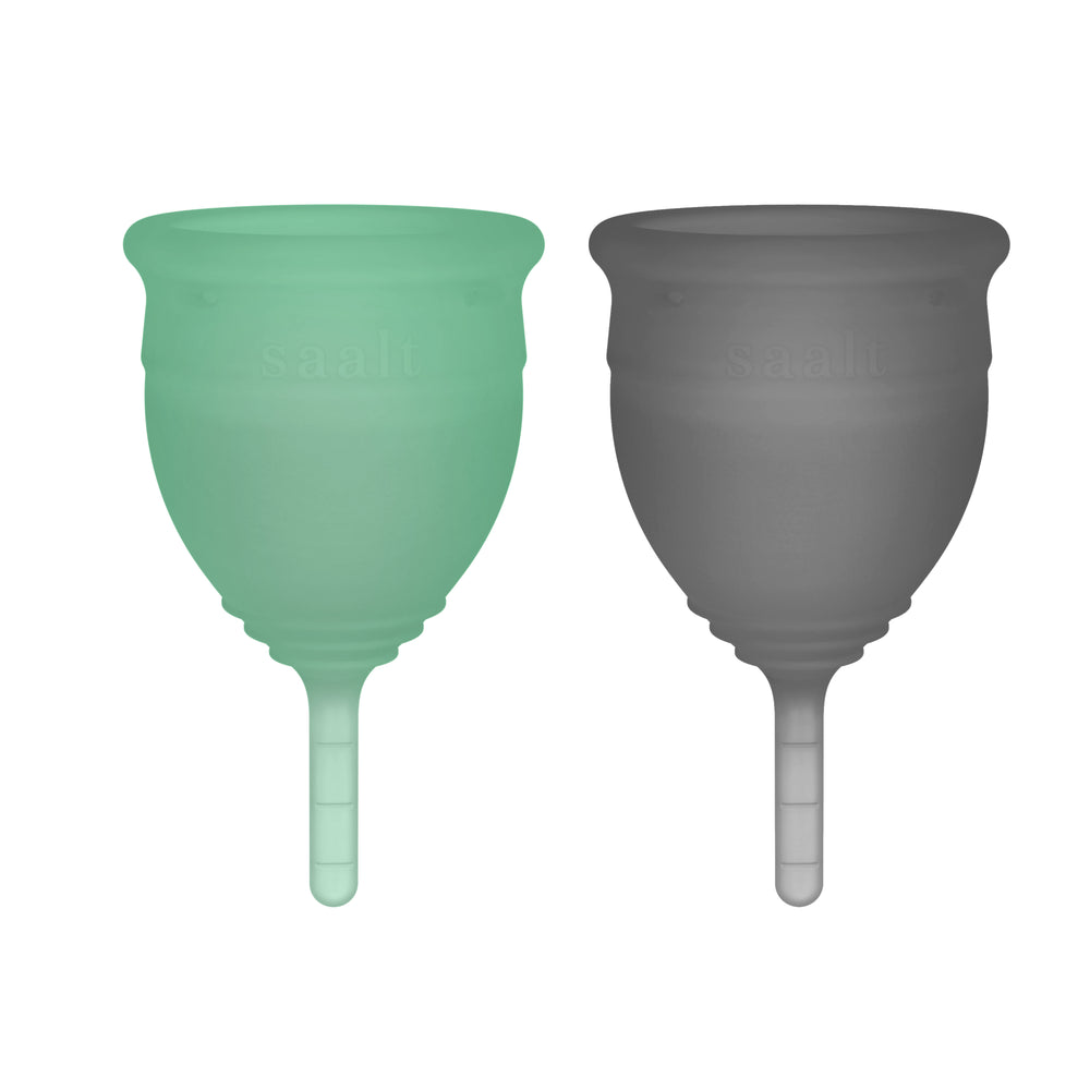 Lunette menstrual cup duo pack.