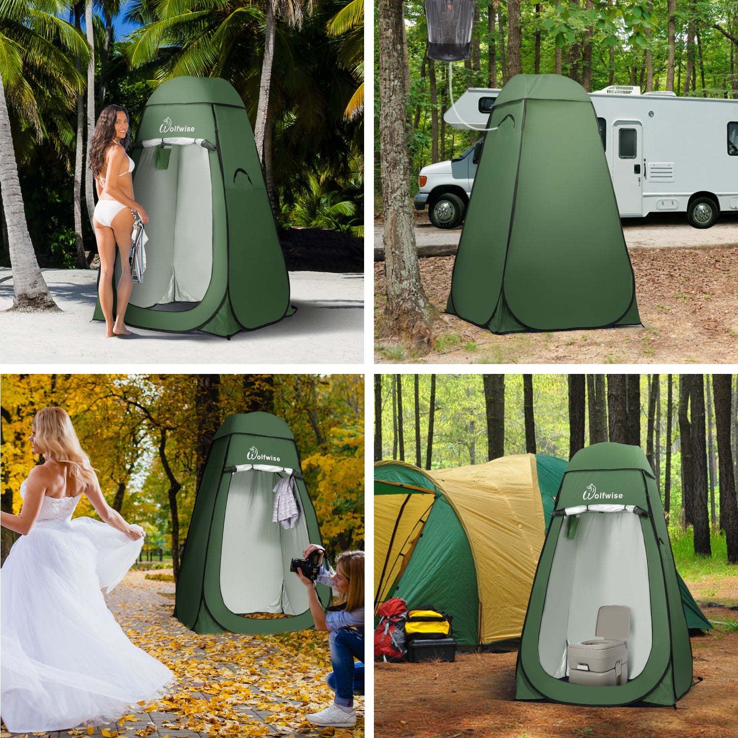 Wolfwise Pop Up Shower Tent Pop Up Privacy Tent Portable Shower Tent