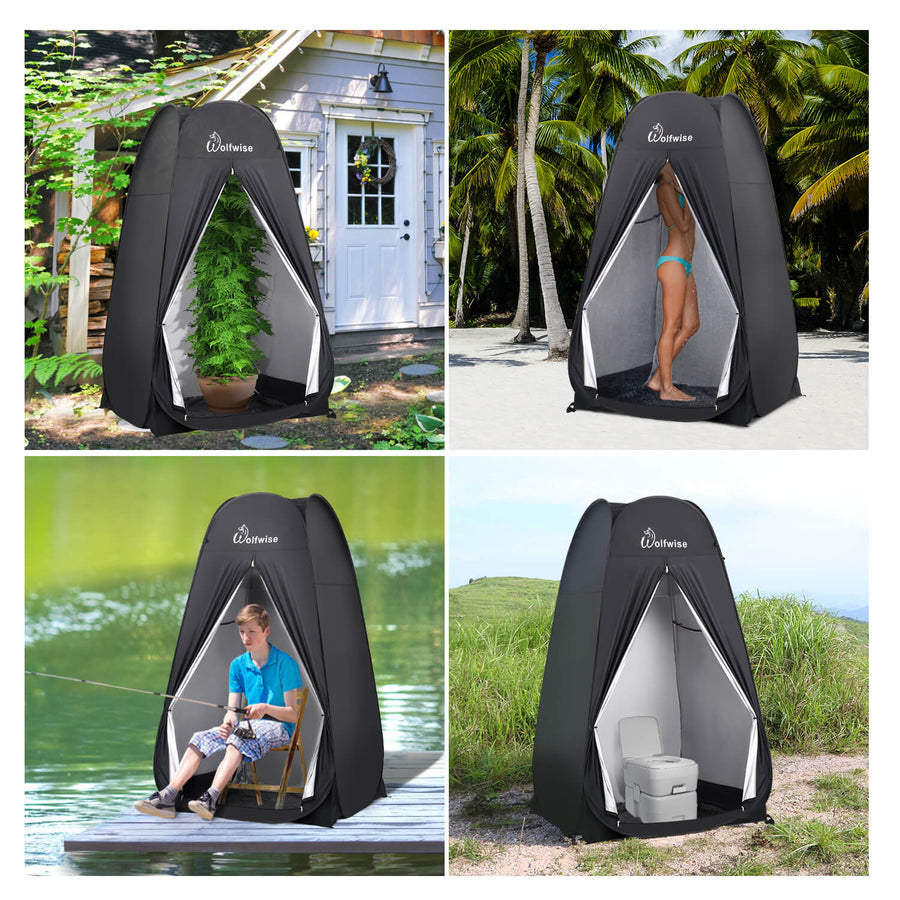 WolfWise Pop up Shower Tent, Pop up Privacy Tent, Portable Shower Tent