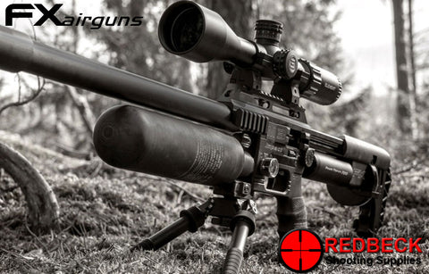 FX Range of airrifles and airguns. This picture shows the FX Impact MK3 in a field setting with bipod and scope on top.