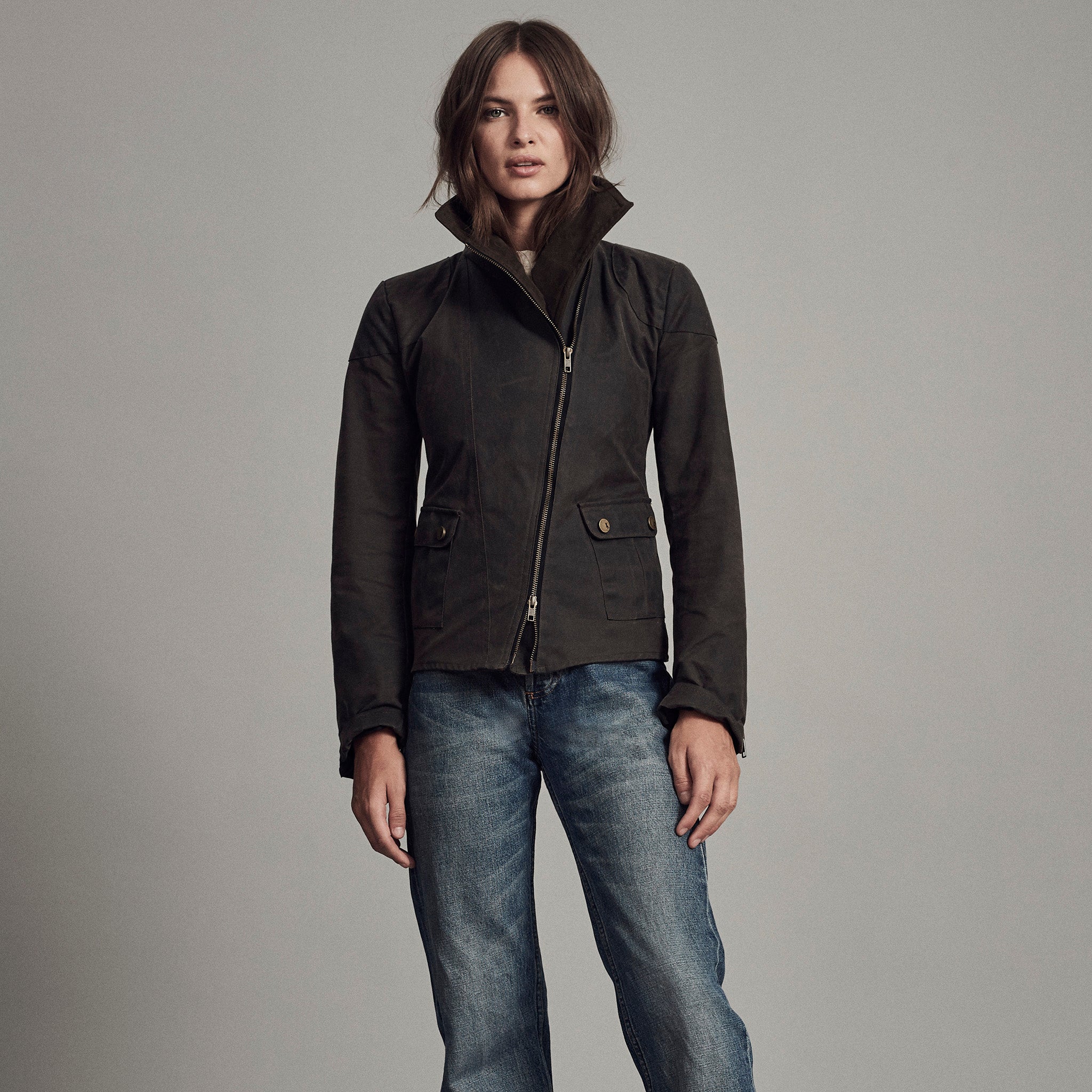 waxed cotton jacket women's