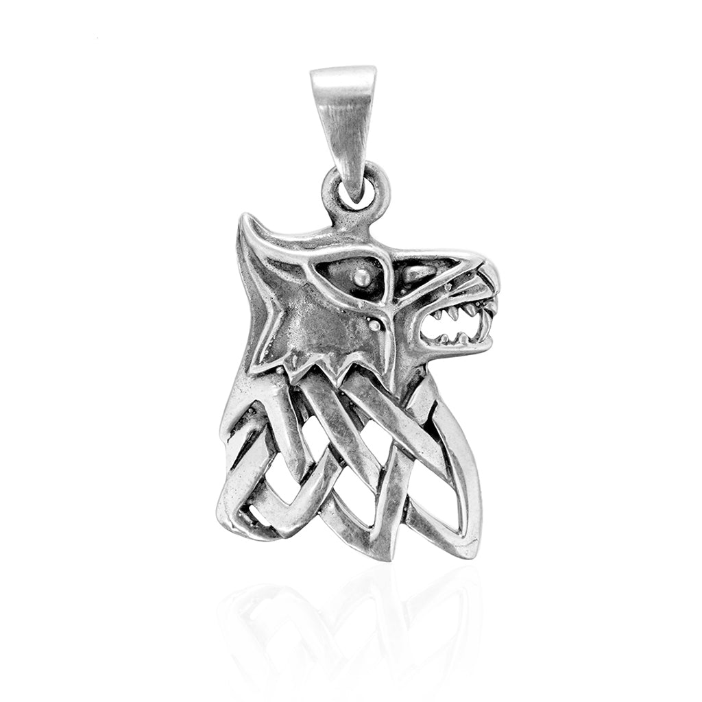 Fenrir Pendant, Silver– Grimfrost