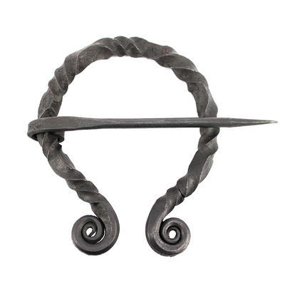 Viking Iron Cloak Pin Twisted