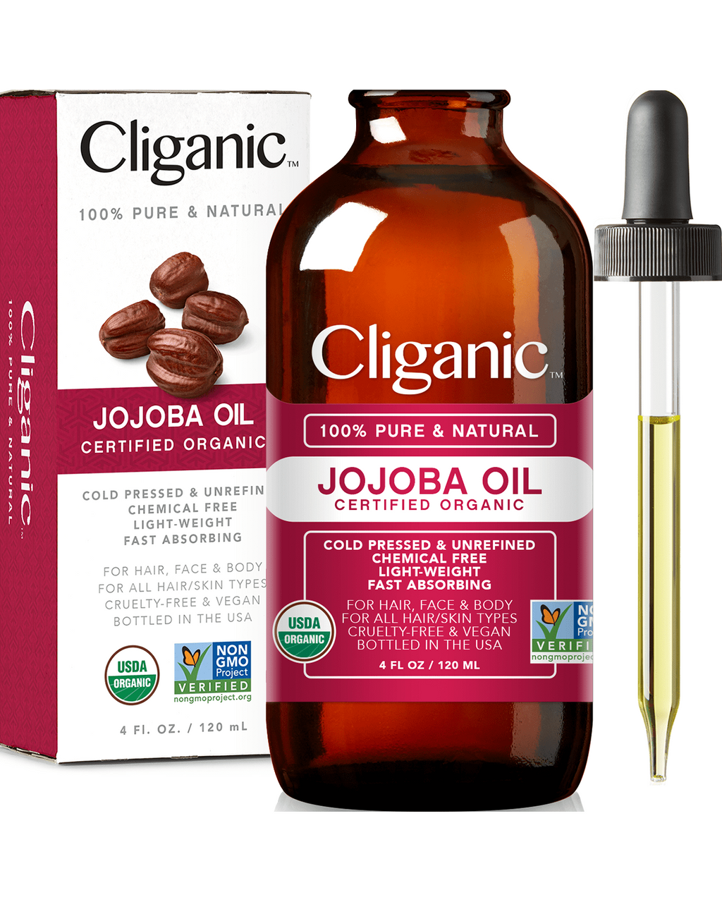 100% Pure Organic Jojoba Oil | For Hair & Skin – Cliganic