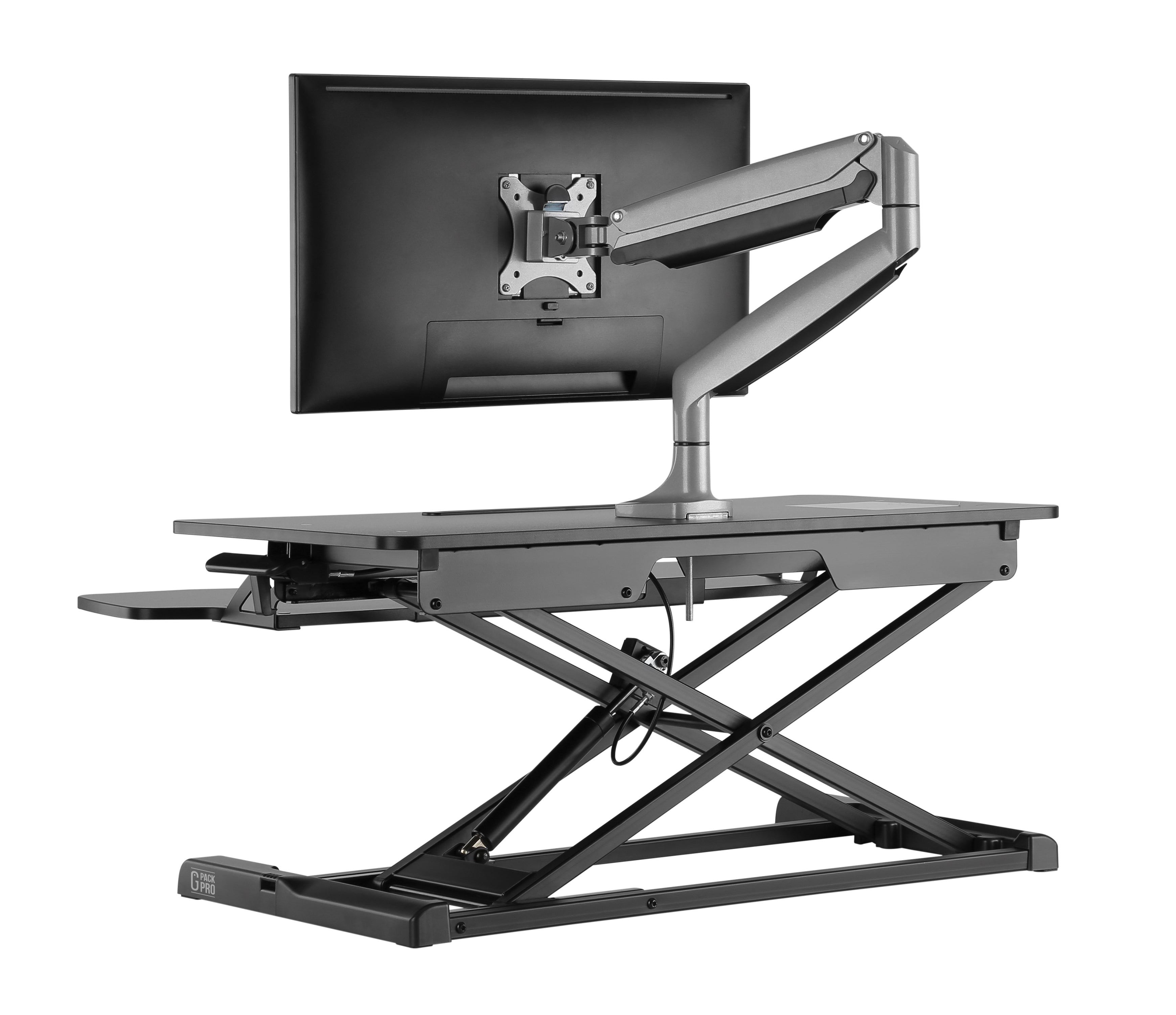 Adjustable Standing Desk Converter By G Pack Pro Slim Elite
