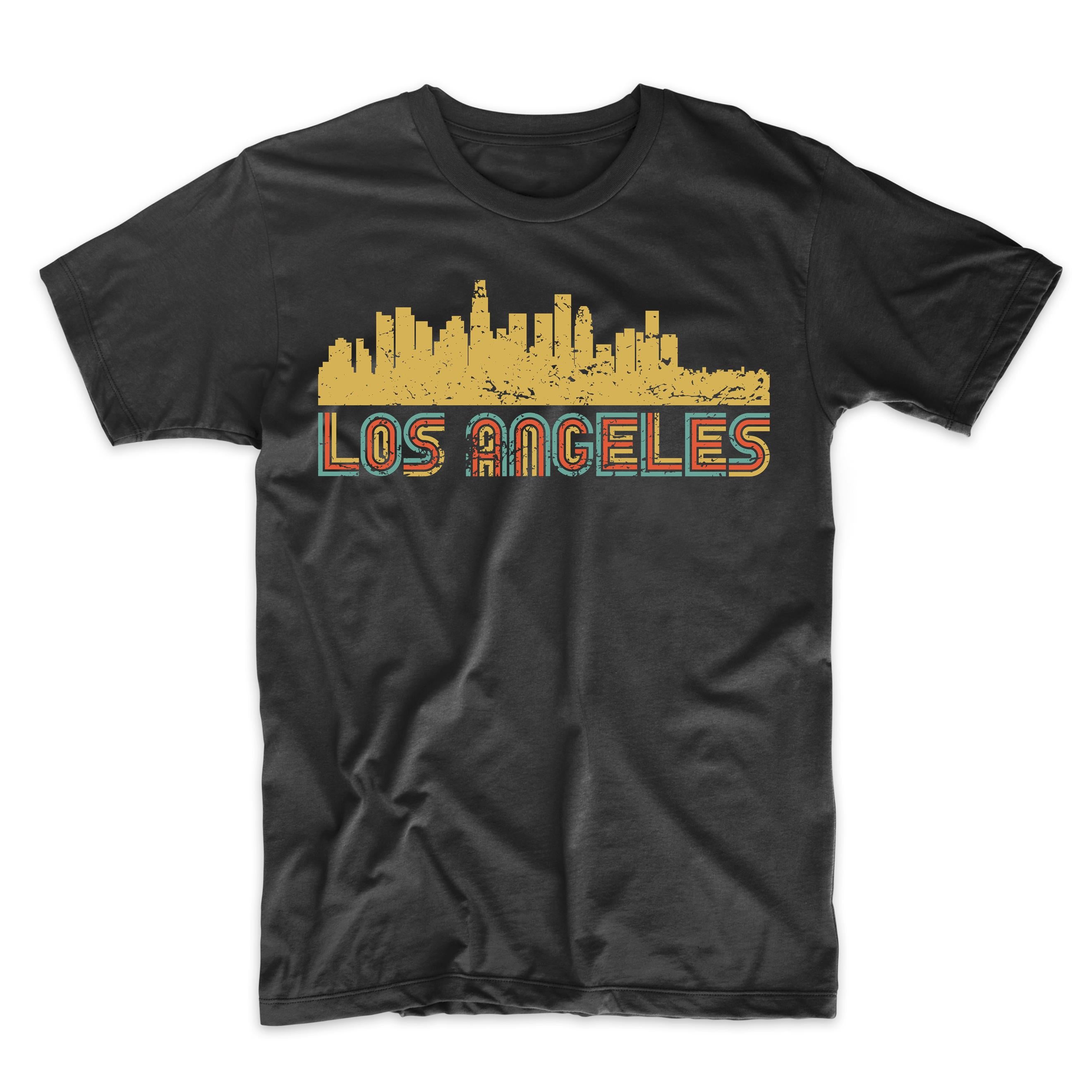 Los Angeles Shirt - Retro Vintage Style Los Angeles California Skyline ...