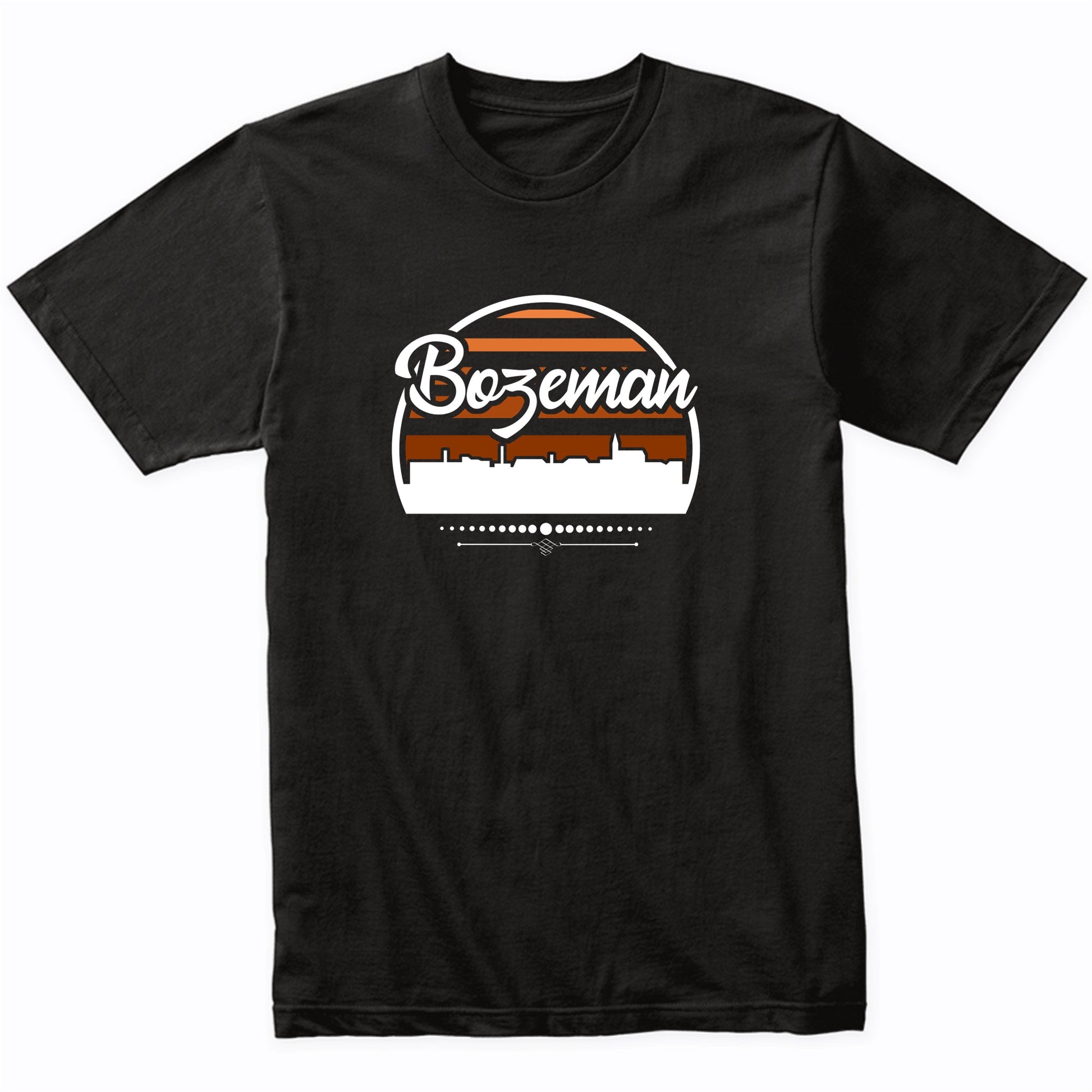 Retro Bozeman Montana Sunset Skyline T-Shirt