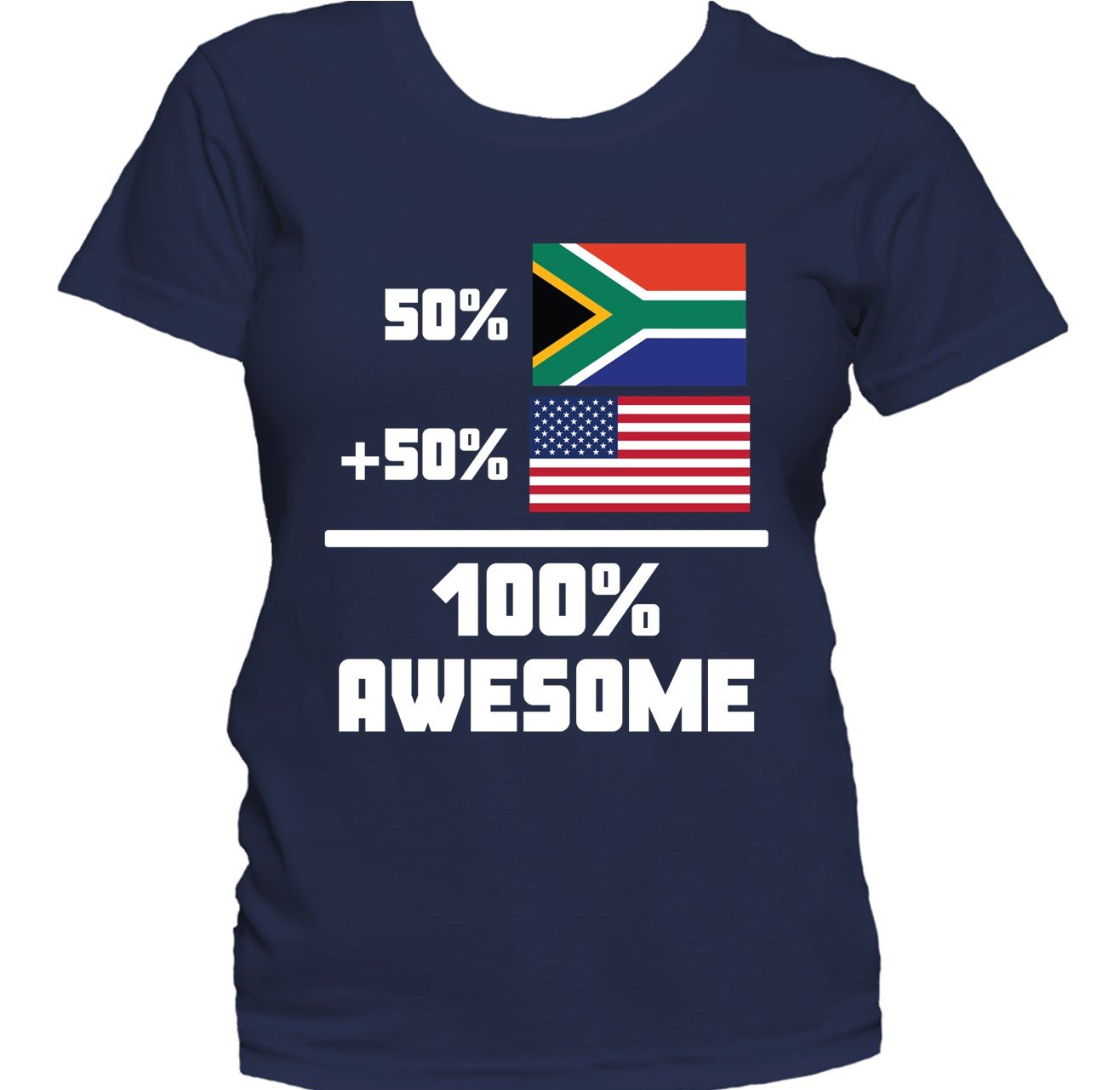 Gå tilbage Støvet klient 50% South African 50% American 100% Awesome Funny Flag Women's T-Shirt –  Really Awesome Shirts
