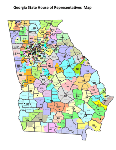 State House of Representatives Map of Georgia – Georgia Secretary of State