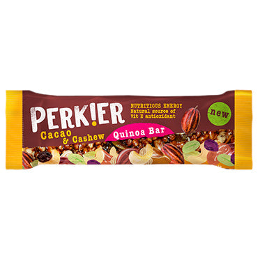 Picture of Perkier Cacao & Cashew Quinoa Bar 35g