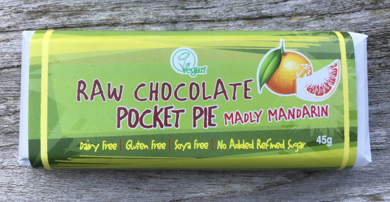 Picture of Madly Mandarin Raw Chocolate Pocket Pie 45g