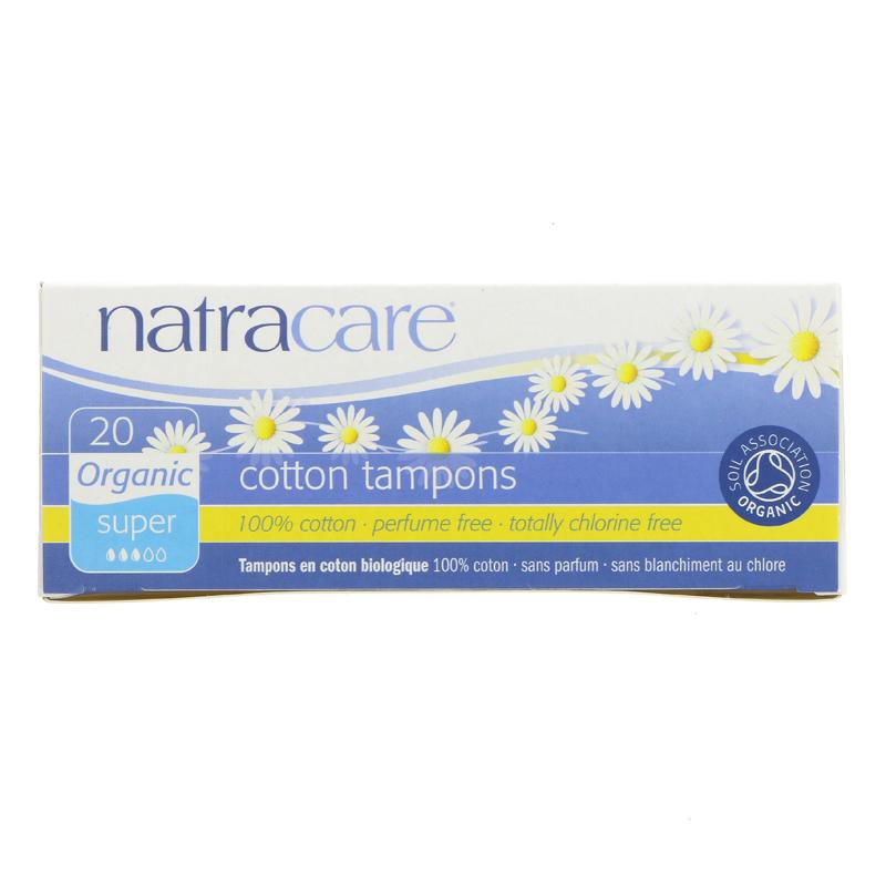 Picture of NatraCare Organic Non-Applicator Tampons Super X 20