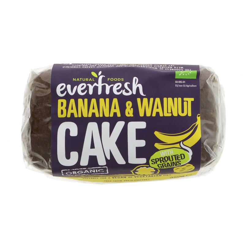 Picture of Everfresh Natural Foods Sprouted Banana & Walnut Cake 350g