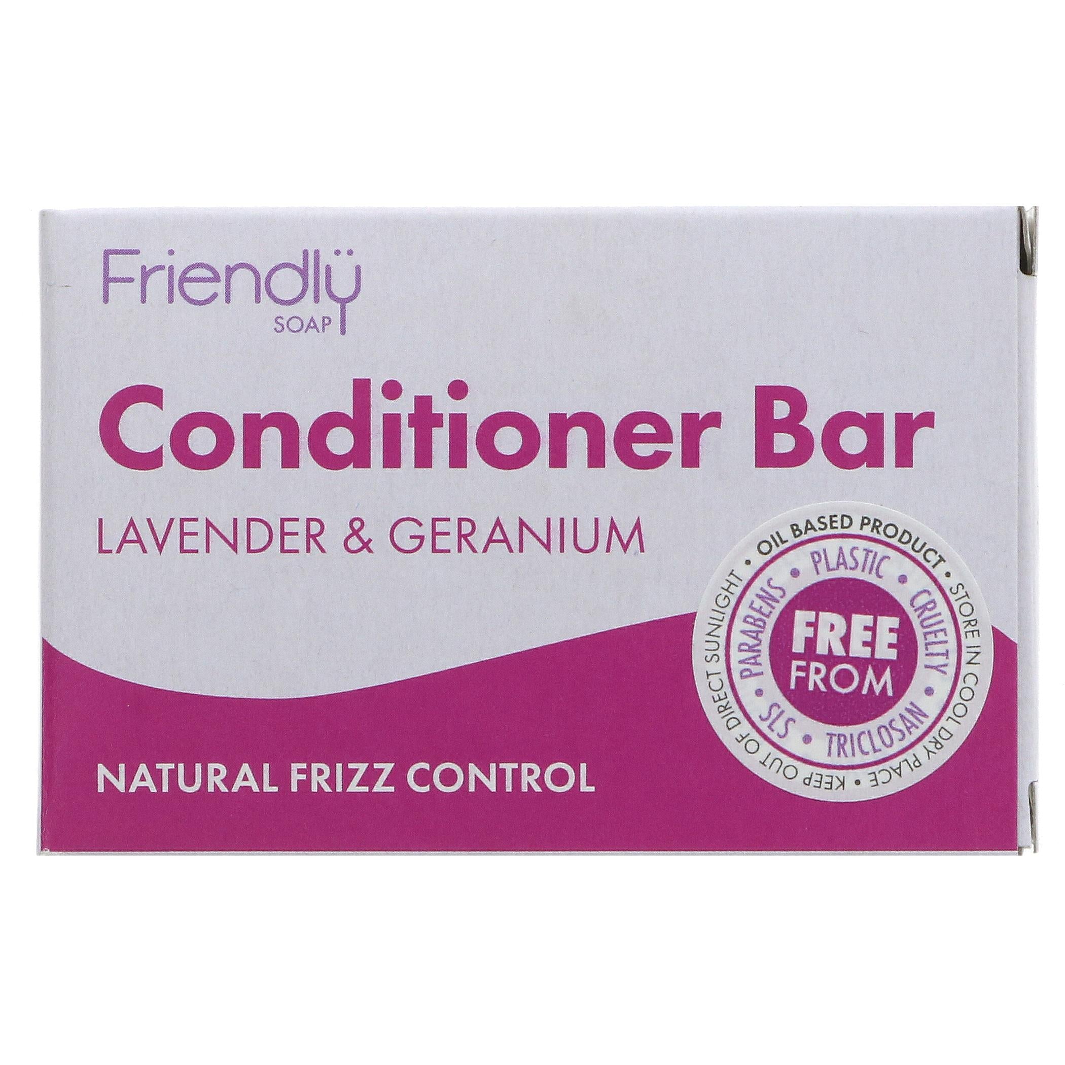 Picture of Friendly Soap Lavender & Geranium Conditioner Bar 95g