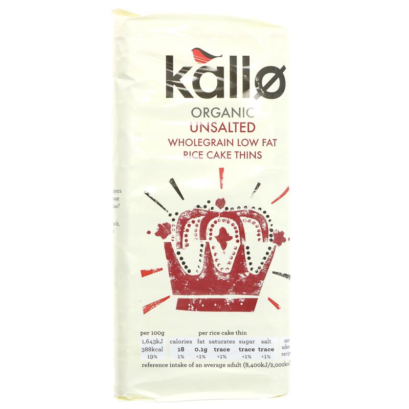 Picture of Kallo Organic Unsalted Rice Cakes Thin Slice 130g