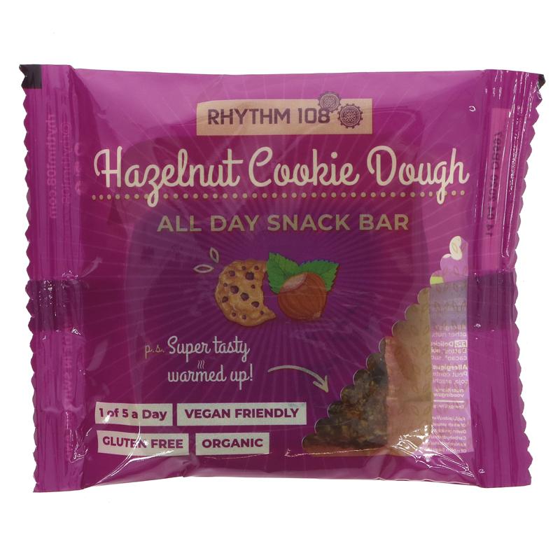 Picture of Rhythm 108 Hazelnut Cookie Dough All Day Snack Bar - 40g