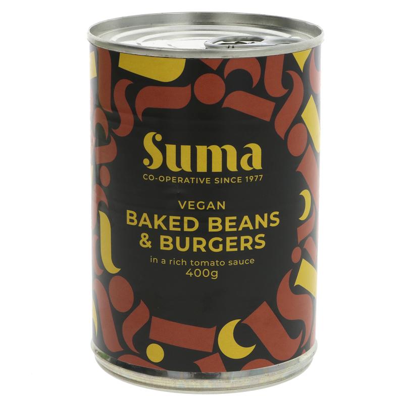 Picture of Suma Baked Beans & Vegan Burgers 400g