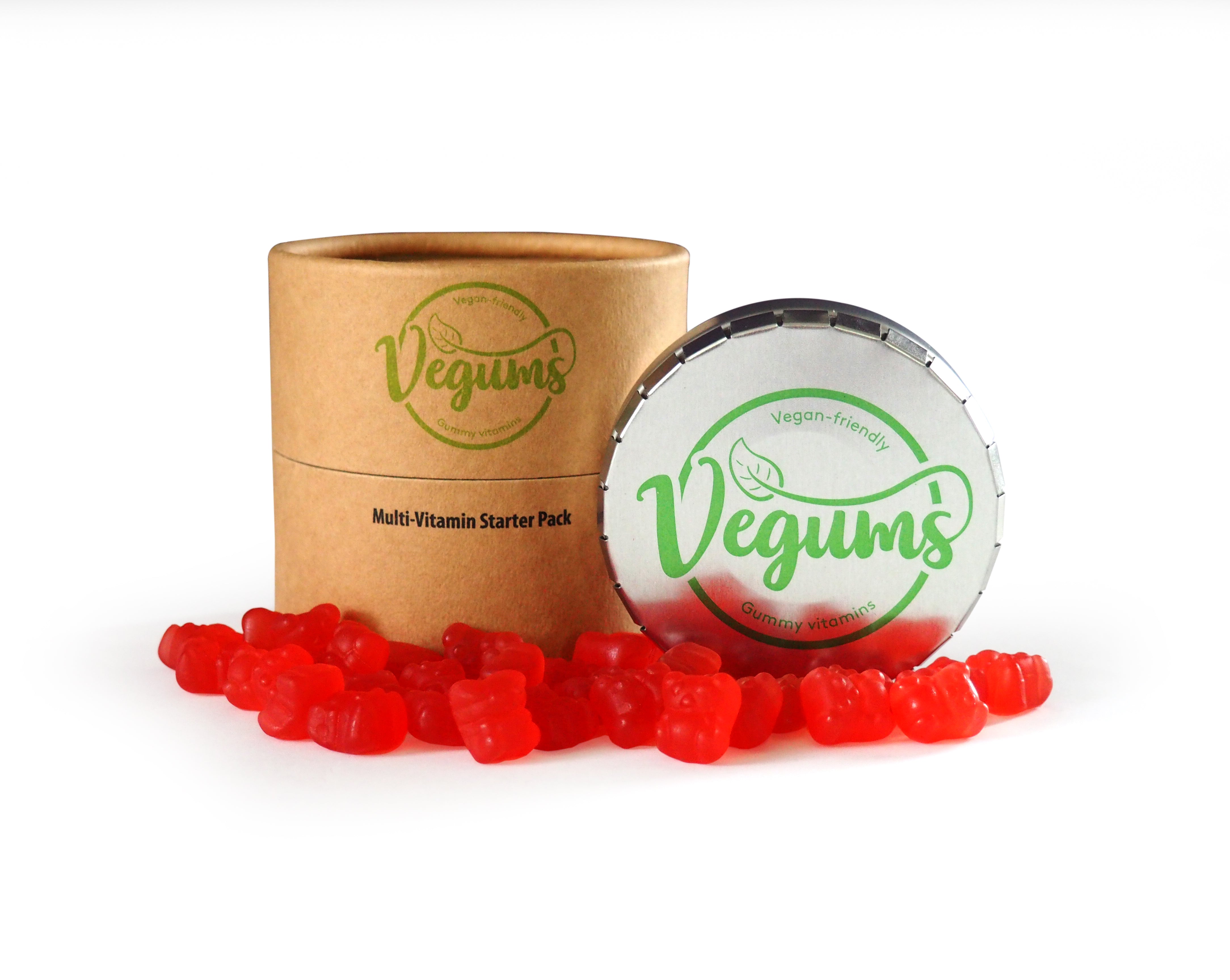 Picture of Vegums Starter Packs (1 month supply, 60 Gummies + tin)