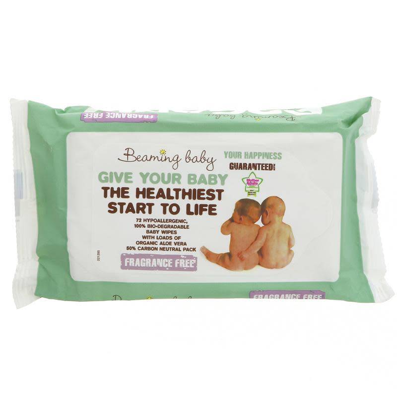 Picture of Beaming Baby Organic Baby Wipes Unscented - 72 sheets