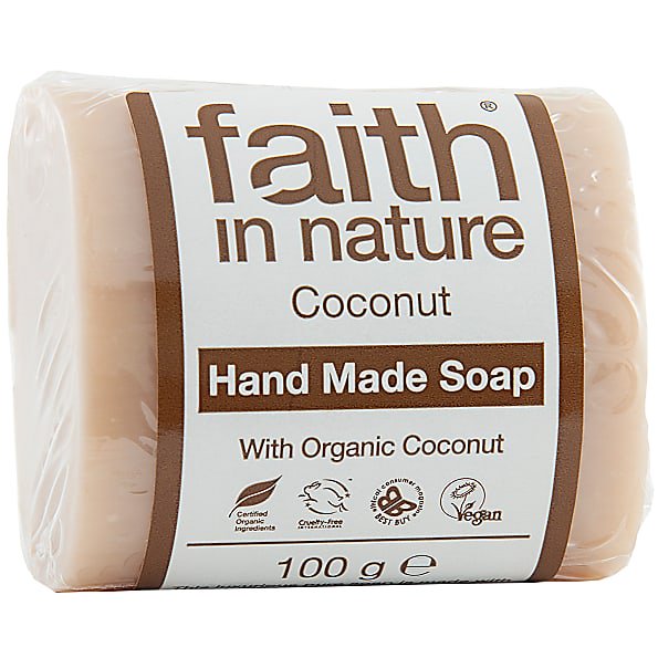 Picture of Faith in Nature Soap Coconut 100g - Unwrapped