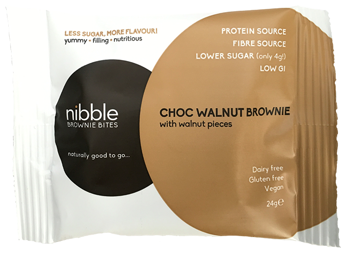 Picture of Nibble Choc Walnut Brownie Bites 24g