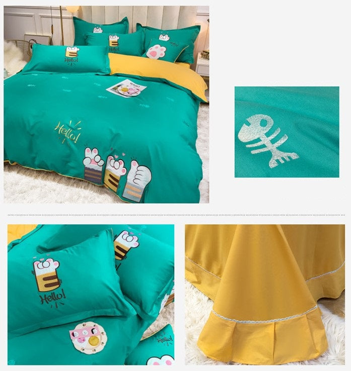 Kids Bedding Sets 60 Long-Staple Cotton Satin Embroidery