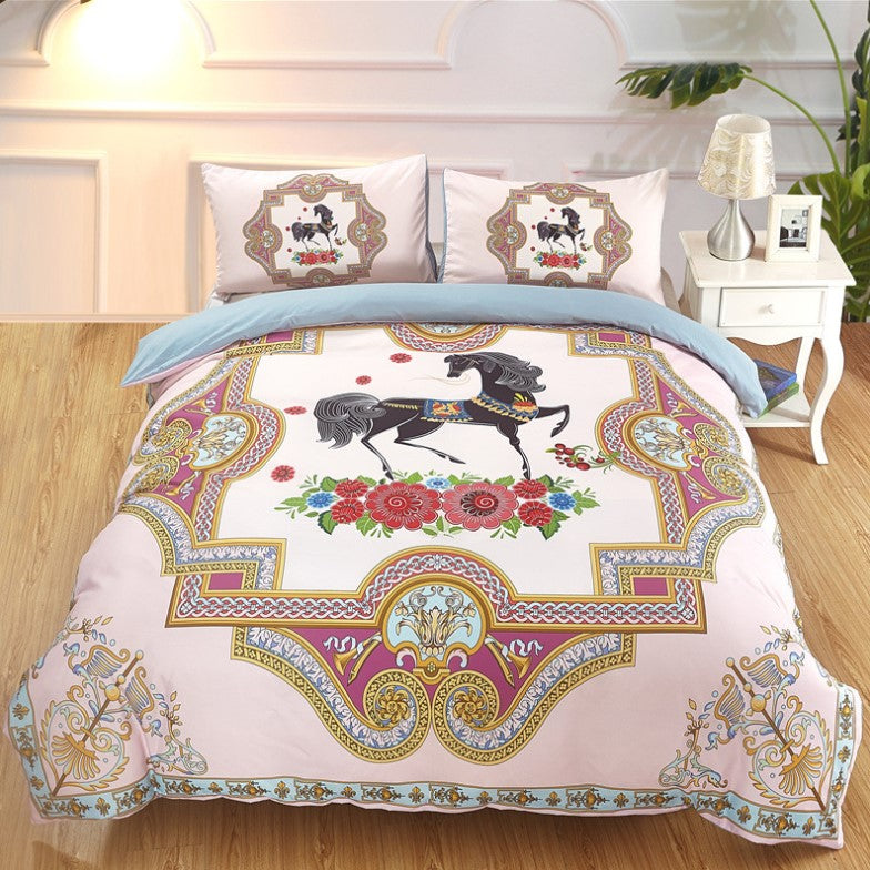 Unicorn Bedding 3D Home Textile Cross-Border Rainbow Unicorn Digital