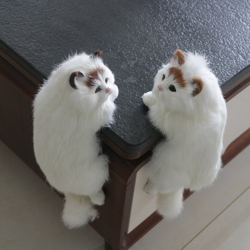 Cat Stuffed Simulation Cat Animal Model TV Decoration Crafts Plush Toy Doll Gift Good Blessing
