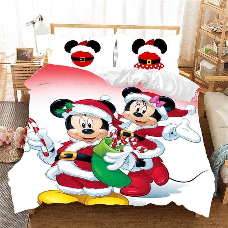 Christmas Bedding Sets Minnie Mickey Twin Full Queen King Gift Nightmare Before Christmas