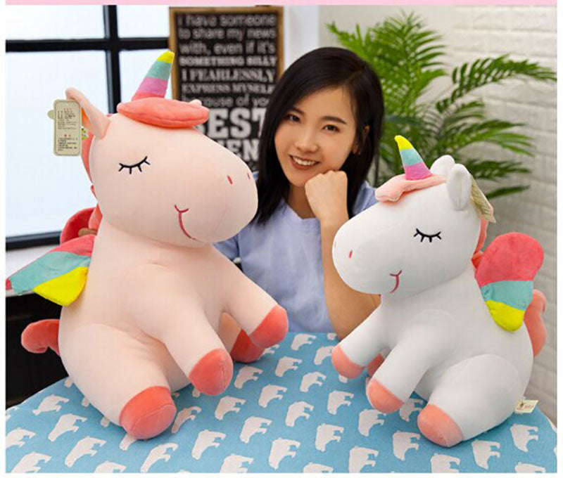 Rainbow Unicorn Stuffed Animals Cute Soft Plush Toys Baby Dolls Gifts For Kids