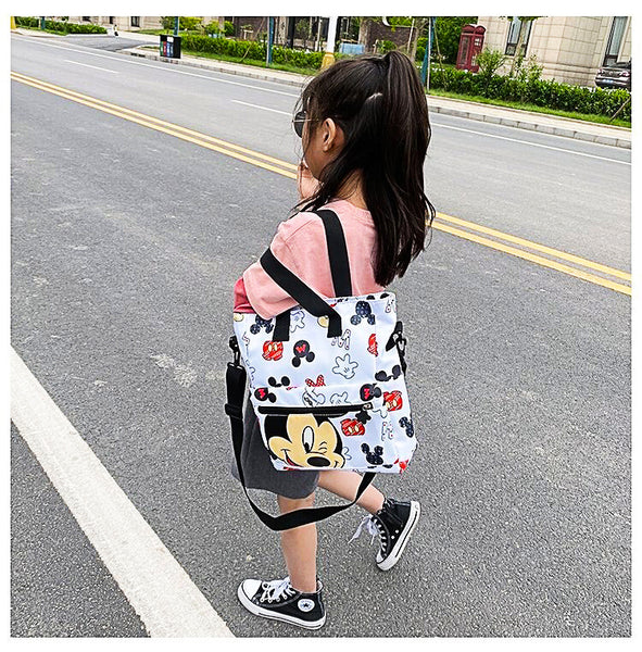 Mickey Mouse Backpacks Cartoon Shoulder Bag Canvas Waterproof Women Handbag B73