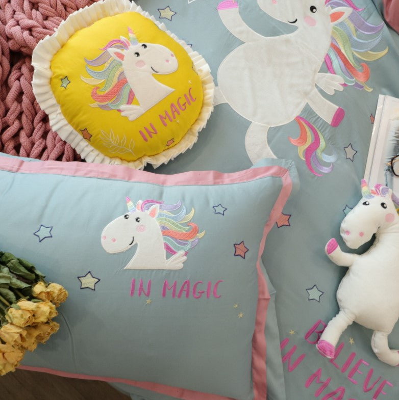 Unicorn Bedding 3D 60 Tribute Satin Long-Staple Cotton Patch