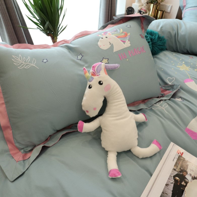 Unicorn Bedding 3D 60 Tribute Satin Long-Staple Cotton Patch