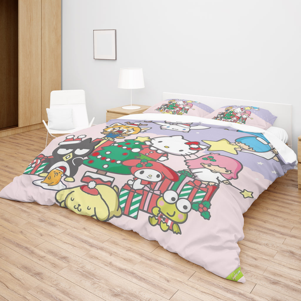 Cozy Comfort Quilted Bedding Sets Merry Christmas with Sanrio Characters