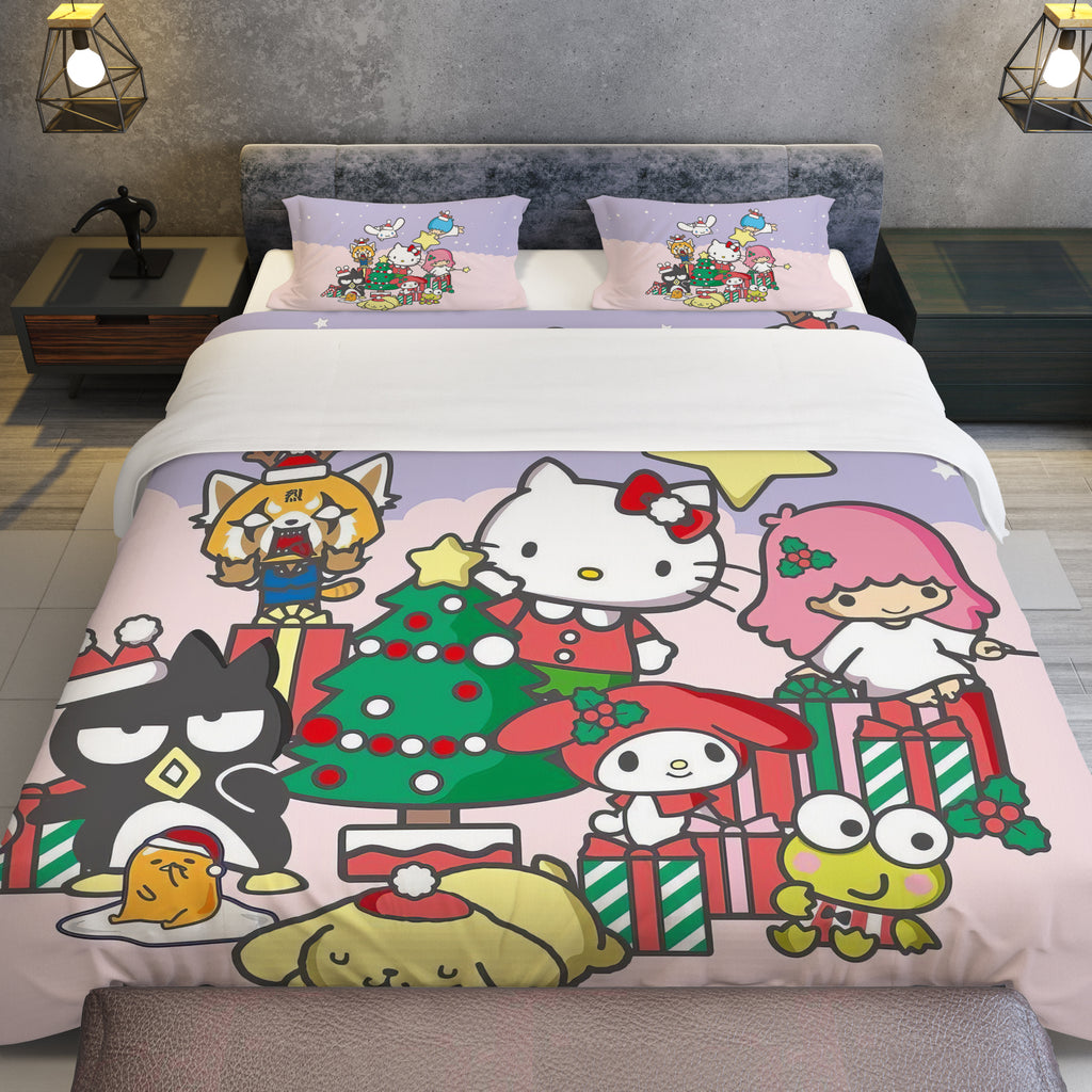 Cozy Comfort Quilted Bedding Sets Merry Christmas with Sanrio Characters