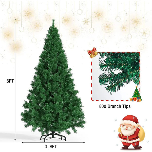 Christmas Tree New 6ft Artificial Home Office Party Holiday Decoration