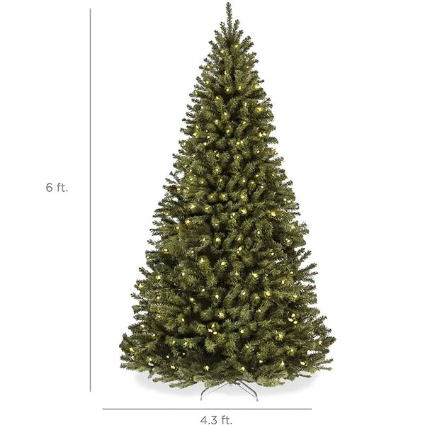 Christmas Tree 6ft Vebreda Pre-Lit with 300 Clear Lights - Indoor/Outdoor