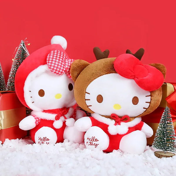 Sanrio Plush Christmas Stuffed Toys Cute Holiday Decorations Birthday Gift