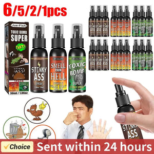 6pcs-1pcs 30ml Halloween Props Liquid Fart Spray Non Toxic Stink Bomb Ass-Smelly Stinky Gas Prank Toy Joke Party Supplies - Lusy Store