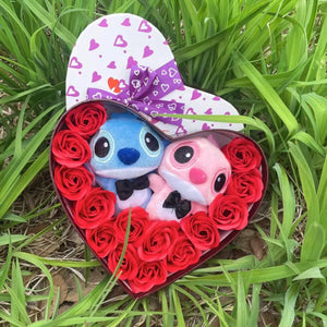 Lilo Stitch Plush Doll Toys Rose Bouquet Gift Box Home Decoration Valentine Christmas Gifts - Lusy Store