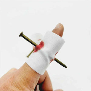 2/5pcs New Fake Nail Through Finger Prank Toy Kids Novelty Magic Friend Halloween Scare Trick Joke Toy Practical Fool Jokes Gags - Lusy Store