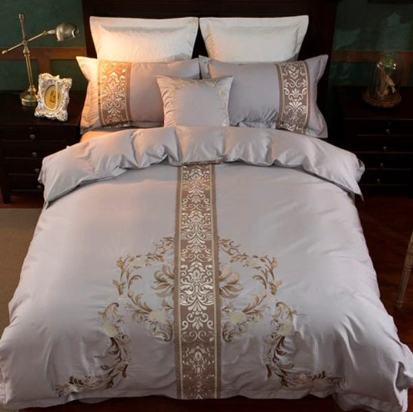 60S Egyptian Cotton Royal Luxury Embroidery Bedding Sets Duvet Cover Kids Bedding Sets Queen/King size
